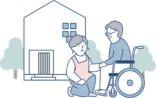 自宅・介護施設など